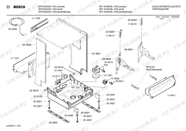 Схема №1 SPI4435 с изображением Переключатель для электропосудомоечной машины Bosch 00151273