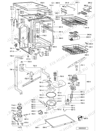 Схема №1 ADP 4540 WH с изображением Обшивка для посудомоечной машины Whirlpool 481245372429