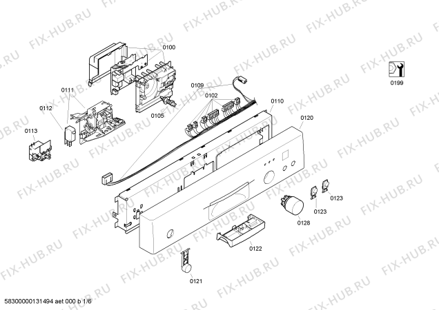 Схема №5 SGS65E08BR с изображением Соединительный кабель для посудомойки Bosch 00647774