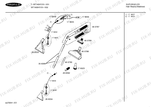 Схема №1 SP7400HY с изображением Инструкция по эксплуатации для электропылесоса Bosch 00525871