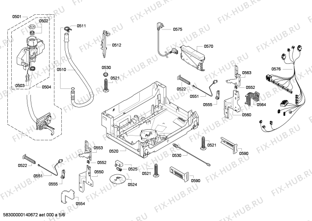Взрыв-схема посудомоечной машины Kueppersbusch SMIKBE01 - Схема узла 05