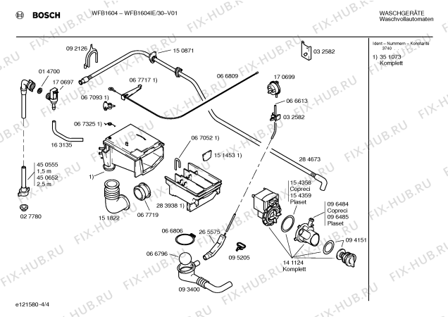 Схема №1 WFB1604IE с изображением Панель управления для стиралки Bosch 00353845