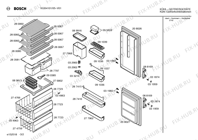 Схема №1 KGS4101 с изображением Панель для холодильной камеры Bosch 00287723