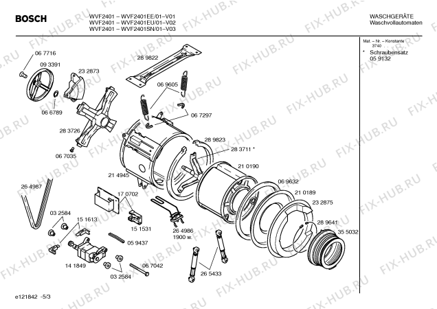Схема №2 WVF2401EU Bosch WVF 2401 с изображением Инструкция по эксплуатации для стиралки Bosch 00527431
