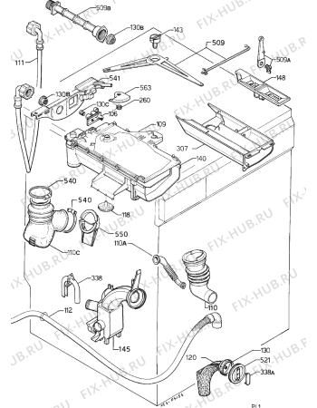 Схема №2 LAV2200 I-W с изображением Холдер для стиралки Aeg 1245934003