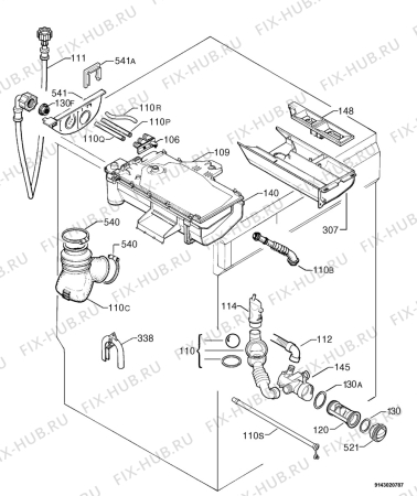 Взрыв-схема стиральной машины Aeg Electrolux L60890 - Схема узла Hydraulic System 272