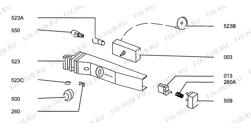 Взрыв-схема холодильника Aeg S3032IW5 - Схема узла Commands