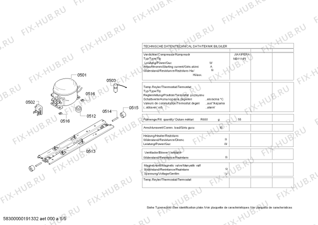 Схема №1 BD2556W3IN с изображением Клапан для холодильника Bosch 00796603