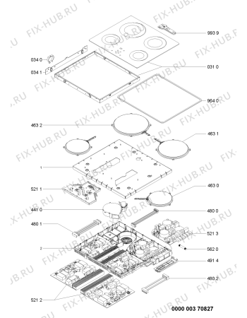 Схема №1 AKT 960/BA с изображением Поверхность для духового шкафа Whirlpool 481244039854