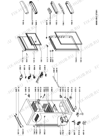 Схема №1 ARZ 904/H/SILVER с изображением Дверца для холодильника Whirlpool 481241618193