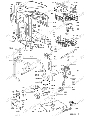 Схема №1 GSFH 2581 WS с изображением Обшивка для посудомоечной машины Whirlpool 481245372216