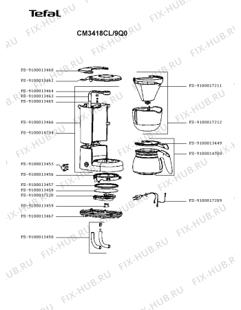 Схема №1 CM3418CL/9Q0 с изображением Электропитание для кофеварки (кофемашины) Tefal FS-9100017209