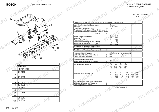 Взрыв-схема холодильника Bosch GSU23420NE - Схема узла 03