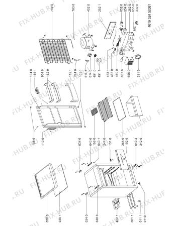 Схема №1 CP 1015 i с изображением Корпусная деталь для холодильной камеры Whirlpool 481244098147