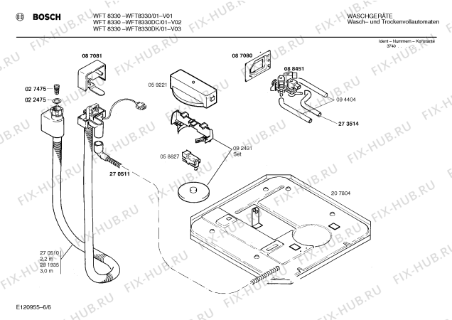 Взрыв-схема стиральной машины Bosch WFT8330DC WFT8330 - Схема узла 06