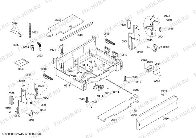 Схема №2 SHX56B02UC с изображением Панель управления для посудомоечной машины Bosch 00432120