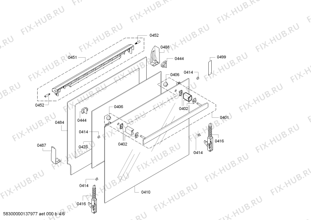 Взрыв-схема плиты (духовки) Bosch HBA43B550J - Схема узла 04