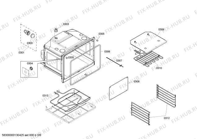 Схема №1 HBL3350UC с изображением Модуль управления для плиты (духовки) Bosch 00646112