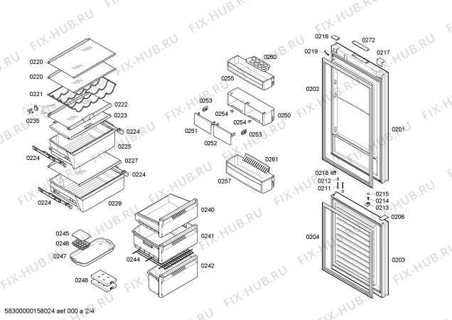 Схема №3 KG36NSW30 с изображением Дверь для холодильника Siemens 00710861