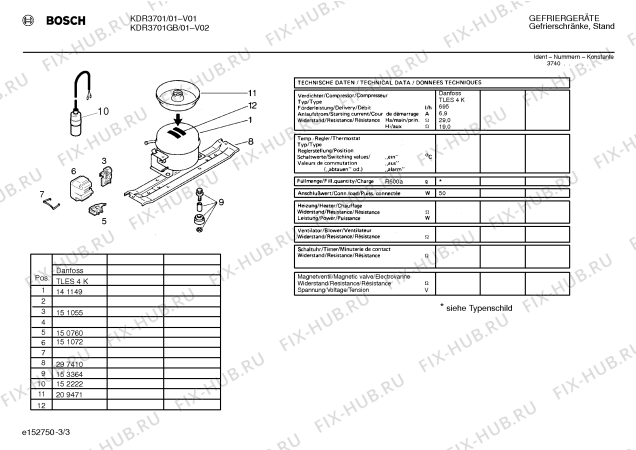 Схема №1 KDR3701 с изображением Дверь для холодильной камеры Bosch 00233734