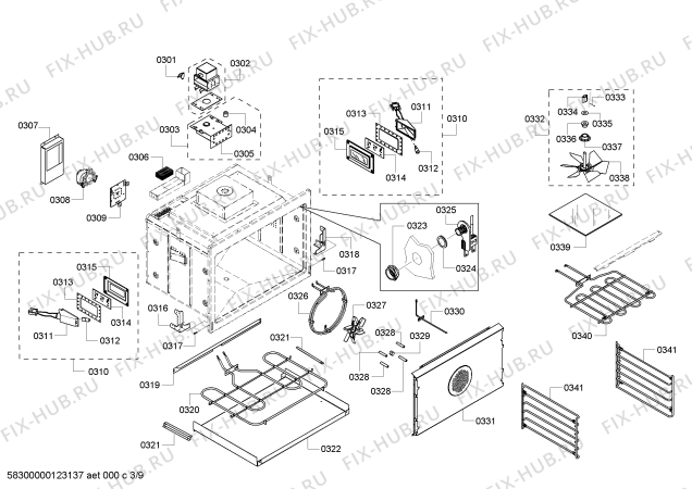 Схема №4 DM302ES с изображением Кабель для плиты (духовки) Bosch 00640615