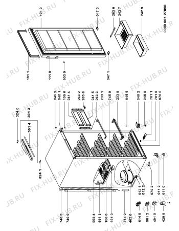 Схема №1 GKT 2900 с изображением Дверка для холодильника Whirlpool 481244019603