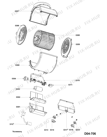 Схема №2 AEI 451 E с изображением Холдер для вытяжки Whirlpool 481250218764