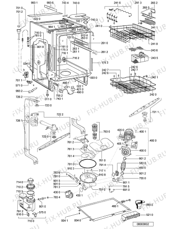 Схема №1 ADG 6560 WH с изображением Панель для посудомоечной машины Whirlpool 481245372568