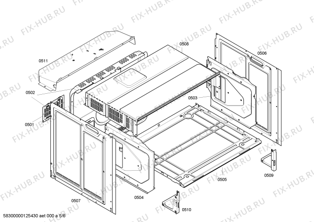 Схема №2 B4562N0GB с изображением Нижний нагревательный элемент для духового шкафа Bosch 00479018