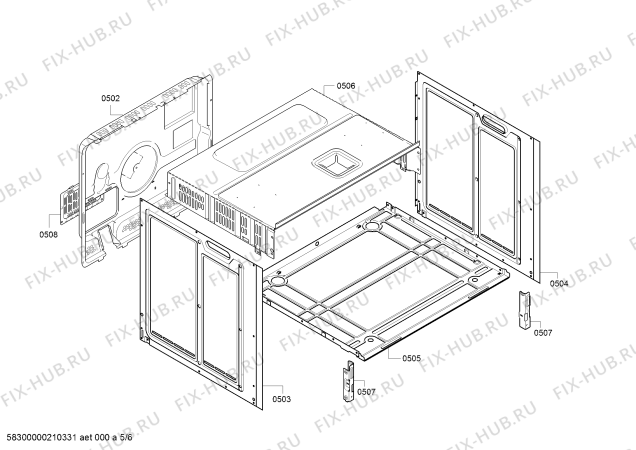 Схема №3 3HB1000X0 с изображением Фронтальное стекло для плиты (духовки) Bosch 00717483