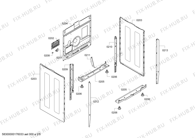 Схема №3 PHCB554240 с изображением Панель управления для духового шкафа Bosch 00700883