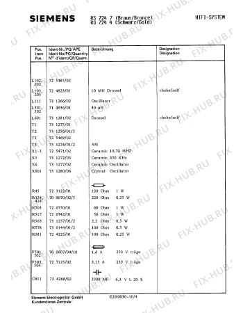 Взрыв-схема аудиотехники Siemens RS7244 - Схема узла 05