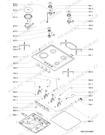 Схема №1 AKT 676/WH с изображением Втулка для электропечи Whirlpool 481244039557