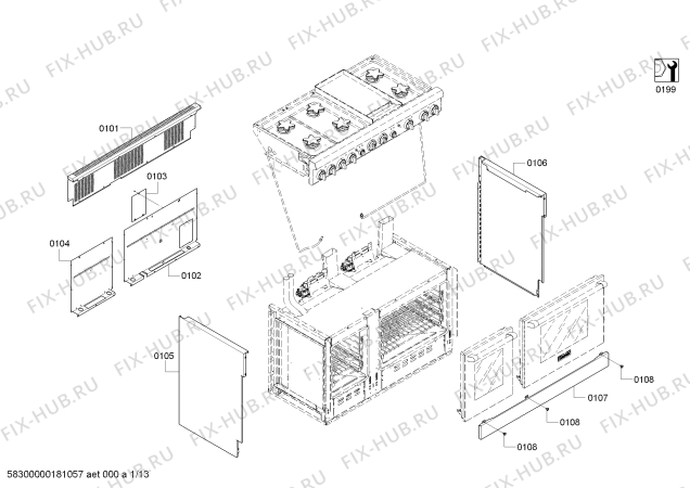 Схема №3 PRL486GDH с изображением Коллектор для духового шкафа Bosch 00683750