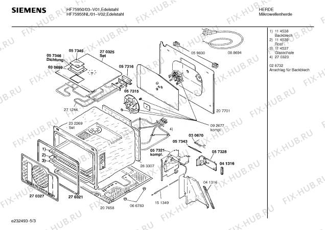 Схема №2 HF75955NL с изображением Панель управления для микроволновки Siemens 00350517