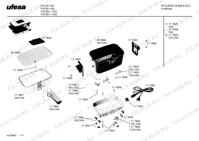 Схема №1 FR720/1 с изображением Юстировочный винт для тостера (фритюрницы) Bosch 00177836
