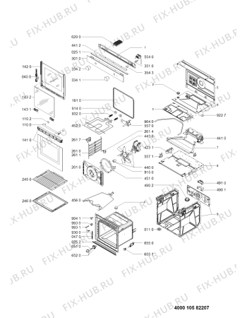 Схема №1 BLV 8210/EW с изображением Панель для плиты (духовки) Whirlpool 481010356822
