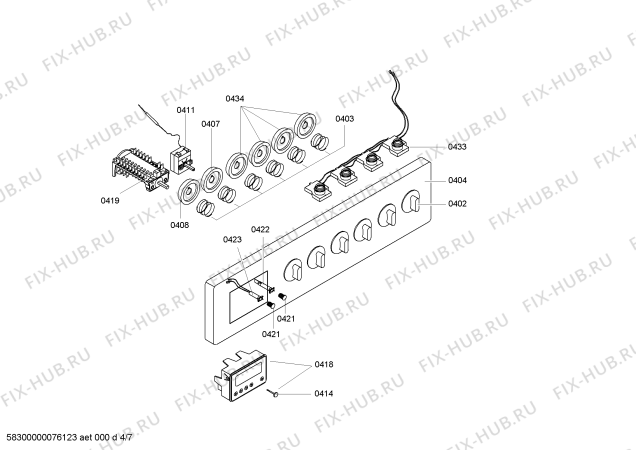 Взрыв-схема плиты (духовки) Bosch HSW745020H - Схема узла 04