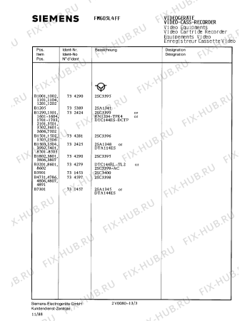 Схема №4 FM617K4 с изображением Блок питания для видеоэлектроники Siemens 00755282