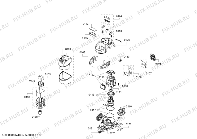 Схема №1 AP8110 Tryton с изображением Всасывающая/дроссельная трубка для пылесоса Bosch 00684586
