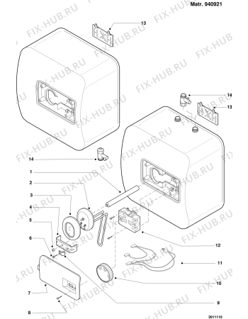 Схема №2 P10 (F000364) с изображением Шуруп для водонагревателя Indesit C00030317