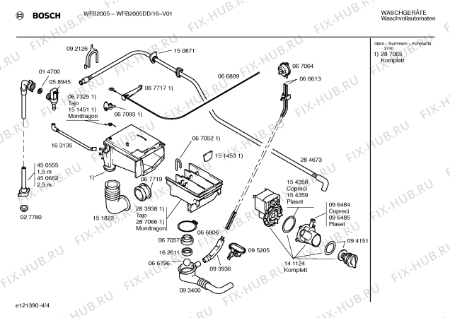 Схема №1 WFB2005FF BOSCH WFB 2005 с изображением Панель управления для стиралки Bosch 00350349