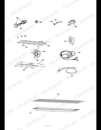 Взрыв-схема плиты (духовки) DELONGHI YEMX 965 - Схема узла 6