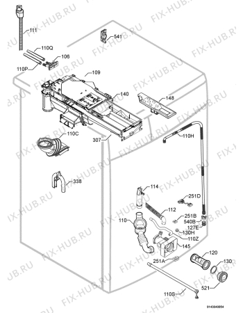 Взрыв-схема стиральной машины John Lewis JLWM1405 - Схема узла Hydraulic System 272