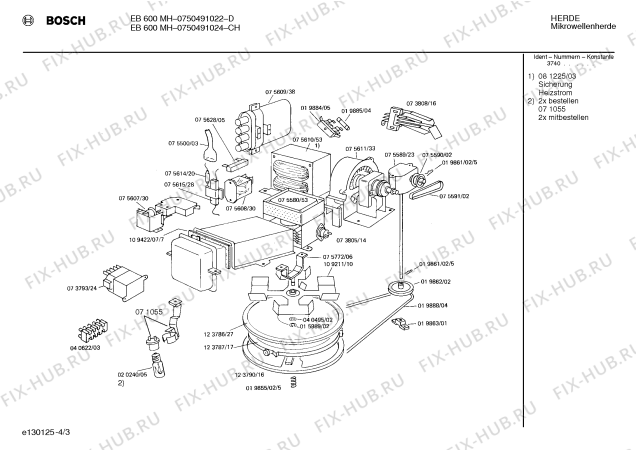 Схема №2 0750491024 EB600MH с изображением Ручка для плиты (духовки) Bosch 00080693