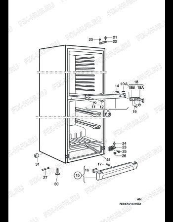 Взрыв-схема холодильника Electrolux ER8999B - Схема узла C10 Cabinet