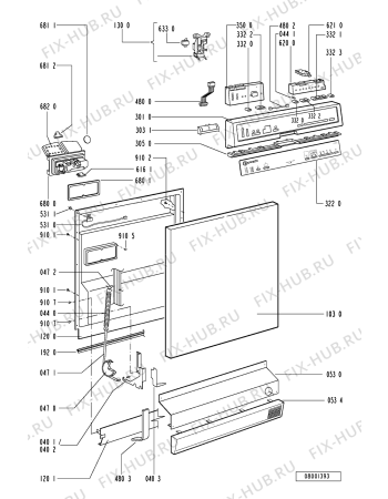 Схема №2 GSF 7394 TW-WS с изображением Обшивка для посудомойки Whirlpool 481245370446