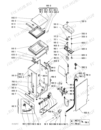 Схема №1 AWF 243/LA с изображением Обшивка для стиралки Whirlpool 481945319701