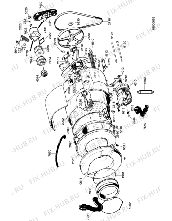 Схема №2 AWG 329 с изображением Труба для стиралки Whirlpool 481990500346