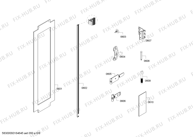 Схема №1 T30IF800SP с изображением Крышка для холодильной камеры Bosch 00687241